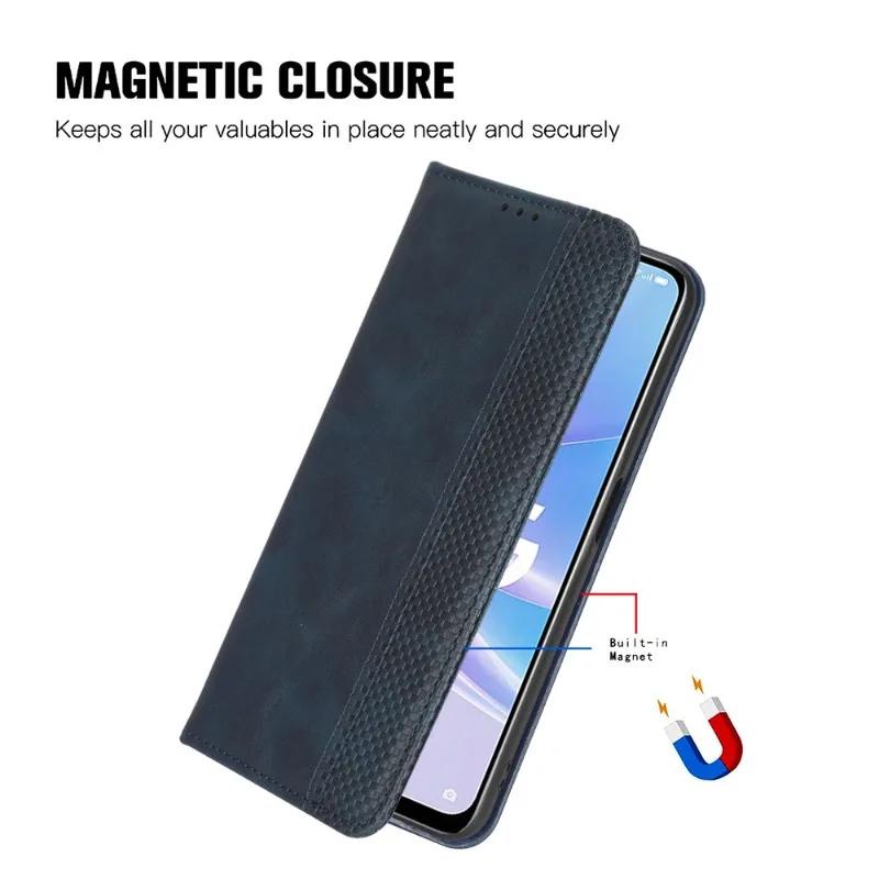 Für Realme 14 Pro Plus 14pro+ Retro Magnetische Leder Flip Hülle für Realme 14pro 5G 14X Stoßfeste Geldbörse Kartenständer Weiche Hülle