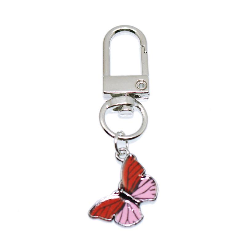 Cute Colorful Butterfly KeyChains Bag Charm Cell Phone Accessory Preppy Schoolbag Pendant Key Rings Christmas Xmas Jewelry Gifts