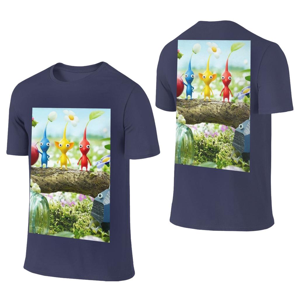 100 Cotton Pikmin TShirt Unisexs Double Sided T Shirt Unisex ONeck Summer Shirts Tops S6XL