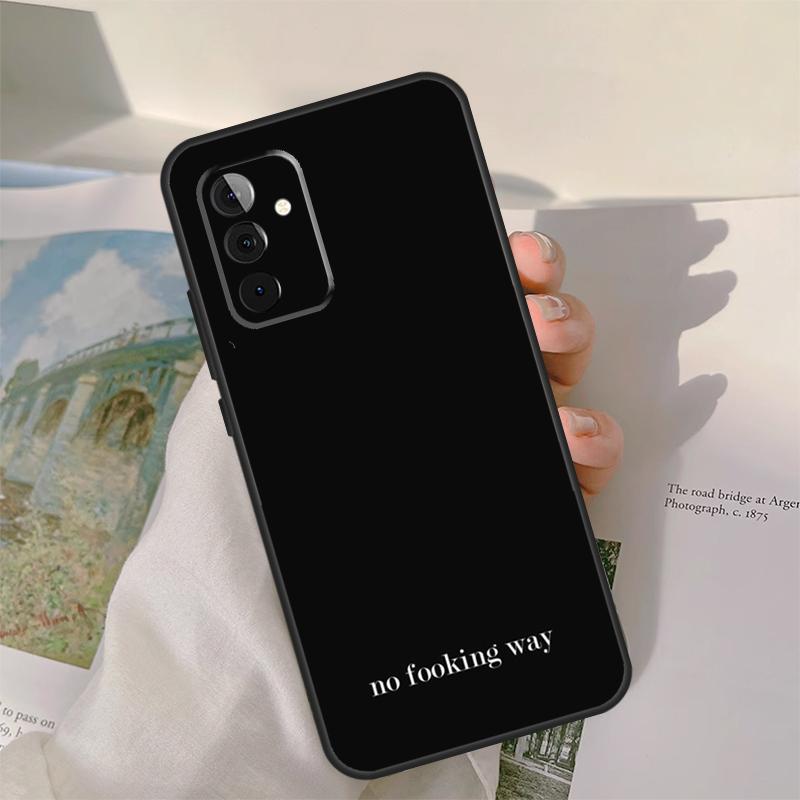 Simple Minamilst Black Quote Case For Samsung Galaxy A55 A35 A15 A32 A12 A22 A52 A06 A54 A34 A14 A56 A36 A26 A16 A13 A53