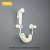 Set Bidet Portatile con Doccetta a Mano Montaggio a Parete Bianco Pistola a Spruzzo Doccia Portatile Rubinetto Risciacquo ad Alta Pressione Spruzzatore Accessori Bagno