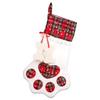 Christmas Decorations Christmas Socks Gift Bags Dog Paws Christmas Socks Plaid Bone Socks Handmade