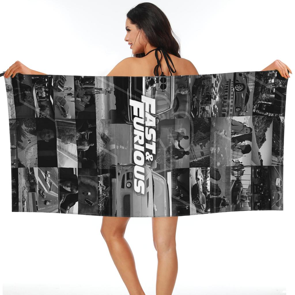 Fast And Furious Is History Of Legend Beach Towel Soft Microfiber Quick Dry Absorbent Quick Towels For Mountain Climbing