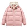 Cotton-padded Winter Cotton-padded Men's Thickened Fake Two-piece Coat Female Couple's Hooded Bread Suit Color