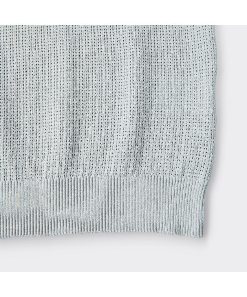 Keoseuuteommellou Gray Textured Classic Collar Sweater Cwwam26412Gyl