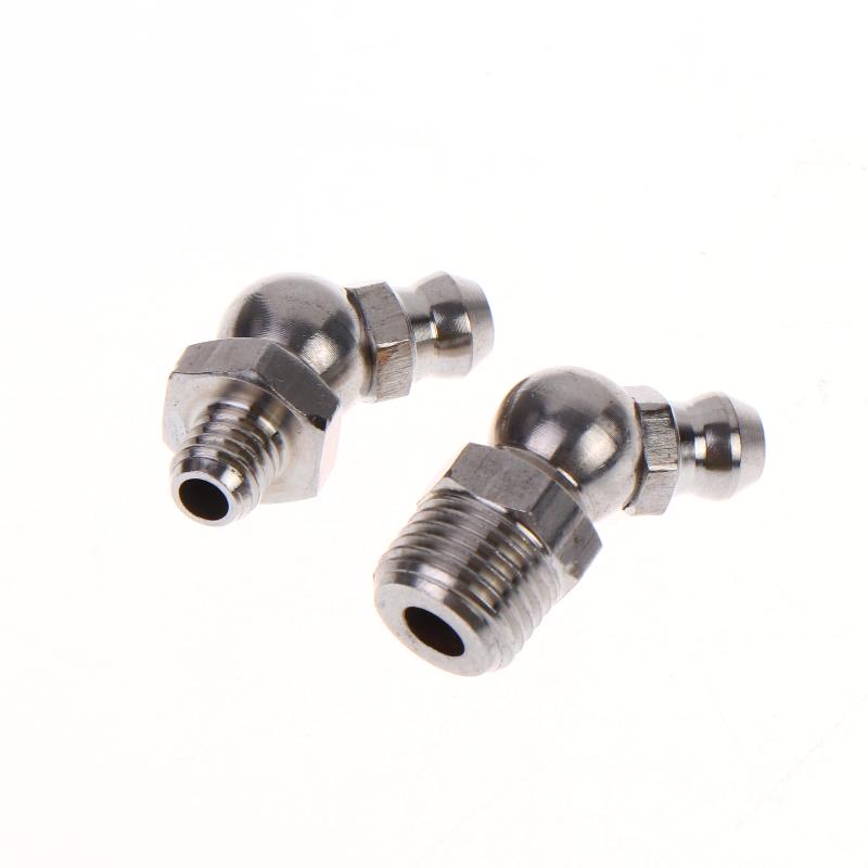 5/10Pcs Ss201 Ss304 Metric External Thread Straight Elbow Type Grease Nipple For Grease Gun Stainless Steel Grease Nipple