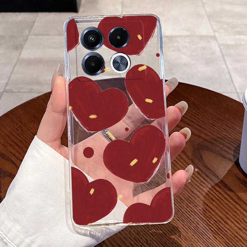 Jelly Casing For Infinix Note 40 5G X6851 X6852 Fundas Capa Clear Silicone Soft TPU Back Cover Cute Cat Rabbit Heart Phone Case