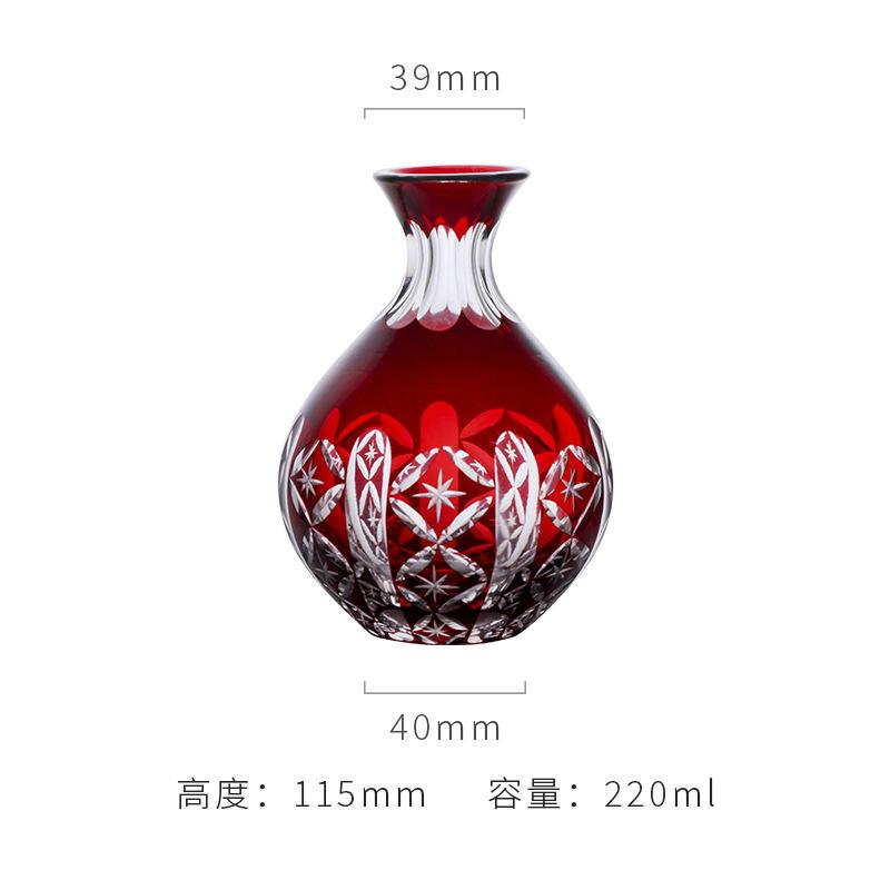 Japanese Edo Kiriko Sake Set Carved Glass Sake Cup And Decanter Luxury Sakeware