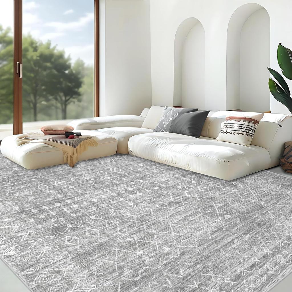 Bohemian Geometric Rug Stain-Resistant and Durable Bedroom Entrance Mat Bedside Rug Living Room Sofa Rug Home Decor