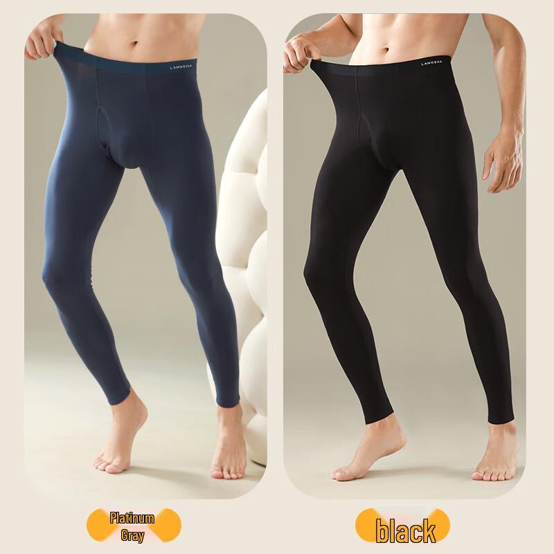 Langsha Men's Seamless Slim-Fit Antibacterial Thermal Underwear