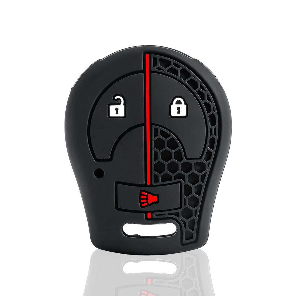 

3 Buttons Car Remote Key Silicone Case Cover Shell for Nissan Maxima Versa Altima Sentra Tiida Armada X-Trail Fob Accessories чёрный