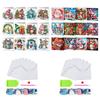 12pcs DIY Diamond Art Greeting Cards Xmas Designs Diamond Art Handmade Cards for Christmas Birthdays Thanksgiving and Holidays