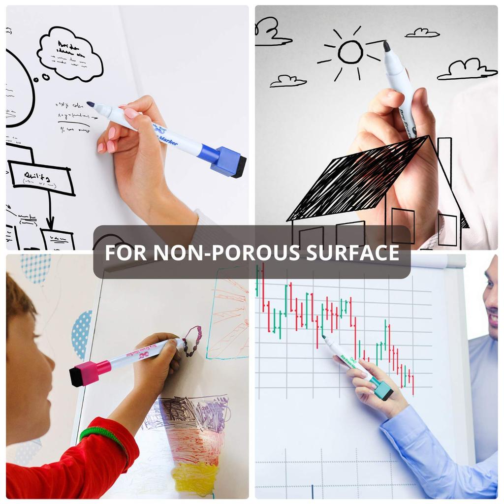 Pen Magnetic Dry Erase Fine with Back To School Supplies Mr. Markers, 8-Pack, Point, Eraser,