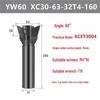 Long-Edge Dovetail Cutter Holder for XCET3004 Milling: 55°, 60°, 75° V-Groove & Disc Bottom Cleaning