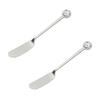 1/2pcs Cute 316 Stainless Steel Butter Knife Bread Jam Cream Spatula Long Handle Cheese Butter Spreader Kitchen Utensil