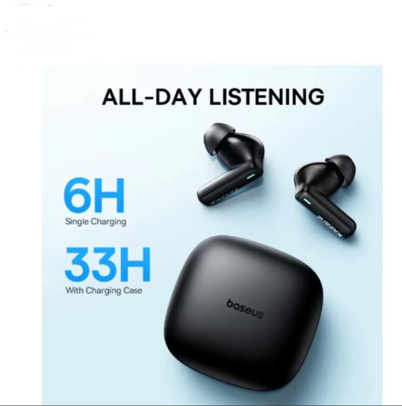 Baseus Bowie E19 Wireless Earphones Bluetooth 5.3 Big Bass 12mm Drivers IPX5 Waterproof Earbuds 33Hrs Battery Life Headphones