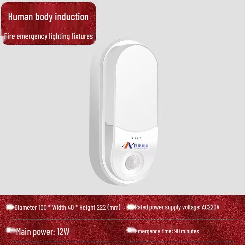 Emergency Motion Sensor LED Wall Light 12W