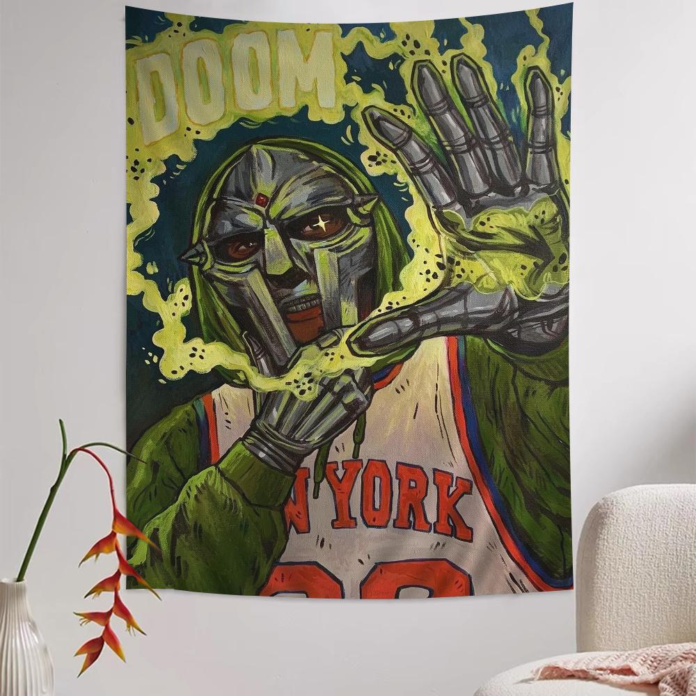

MF DOOM Colorful Tapestry Wall Hanging Hanging Tarot Hippie Wall Rugs Dorm Home Decor 50x70cm