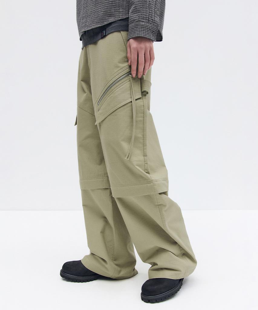 MAISON MINED Detachable Cotton Pants Beige