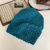 Handmade Hats Stacked Thin New Woven Hollow Retro Knitted Literary Bag Head Wool Hat Women