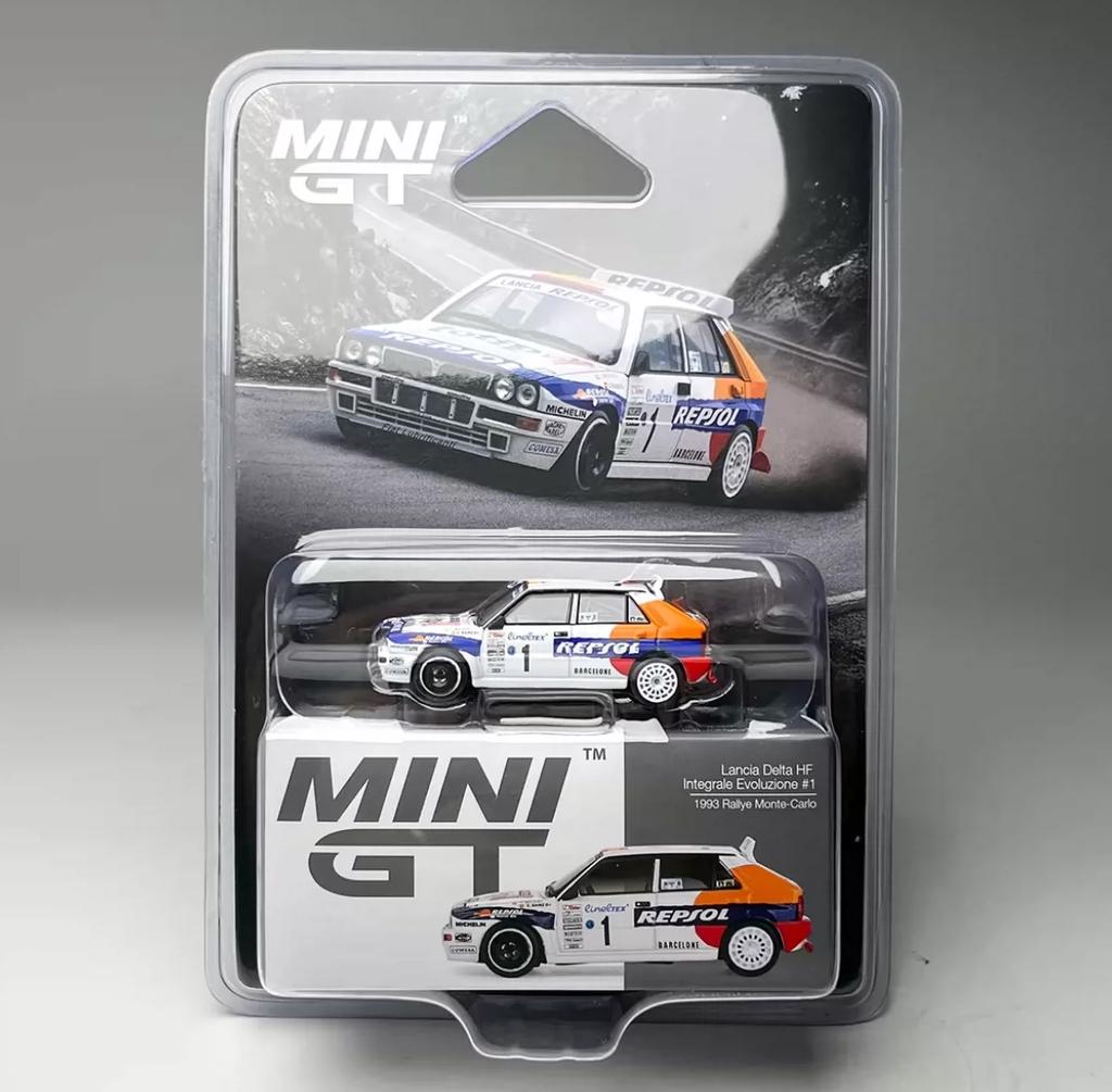 MINI GT 1:64 Lancia Delta HF Simulation Static Alloy Car Model, Boys' Holiday Gift Toy Collection Decoration Item.