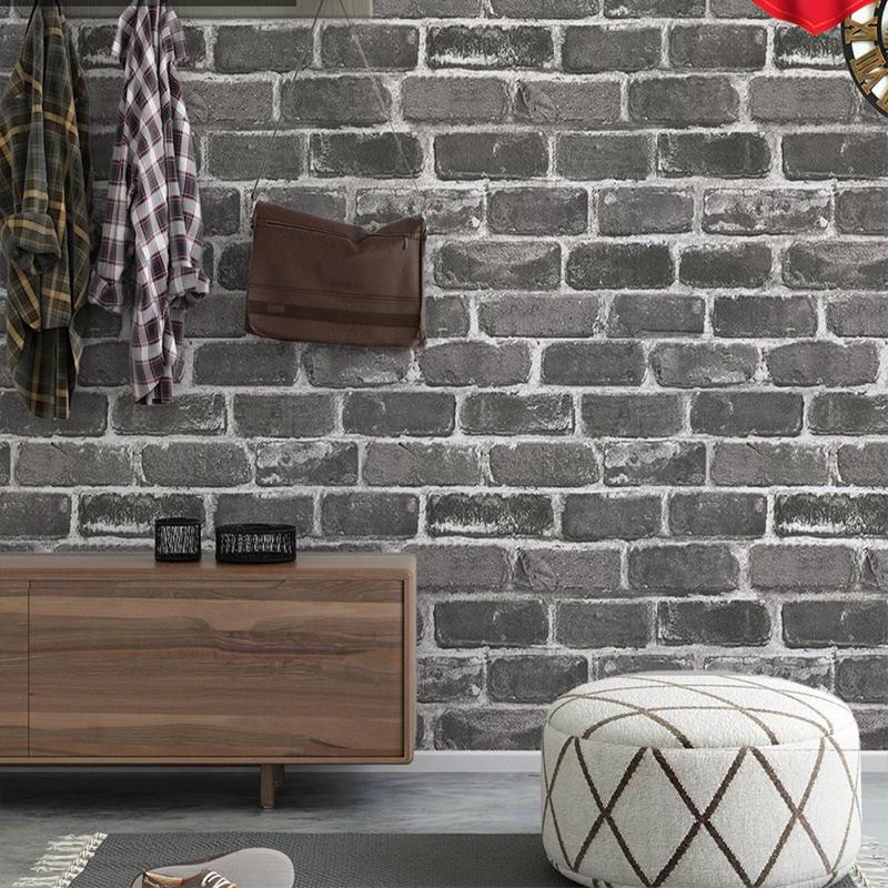Natural wood dark gray wood retro self-adhesive wood wallpaper self-adhesive paper peeling wallpaper home decoration kitchen