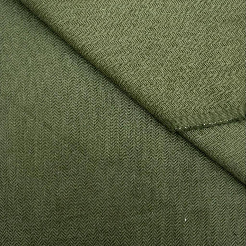 10x10 Herringbone Washed Cotton Fabric, Pure Cotton Twill, 260g