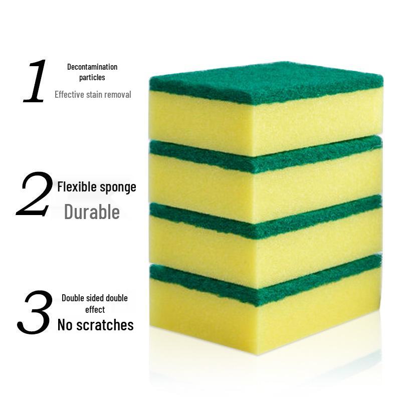 Dishwashing Sponge & Pot Brush - Absorbent Kitchen Cleaning Rag & Dishcloth for Housework.