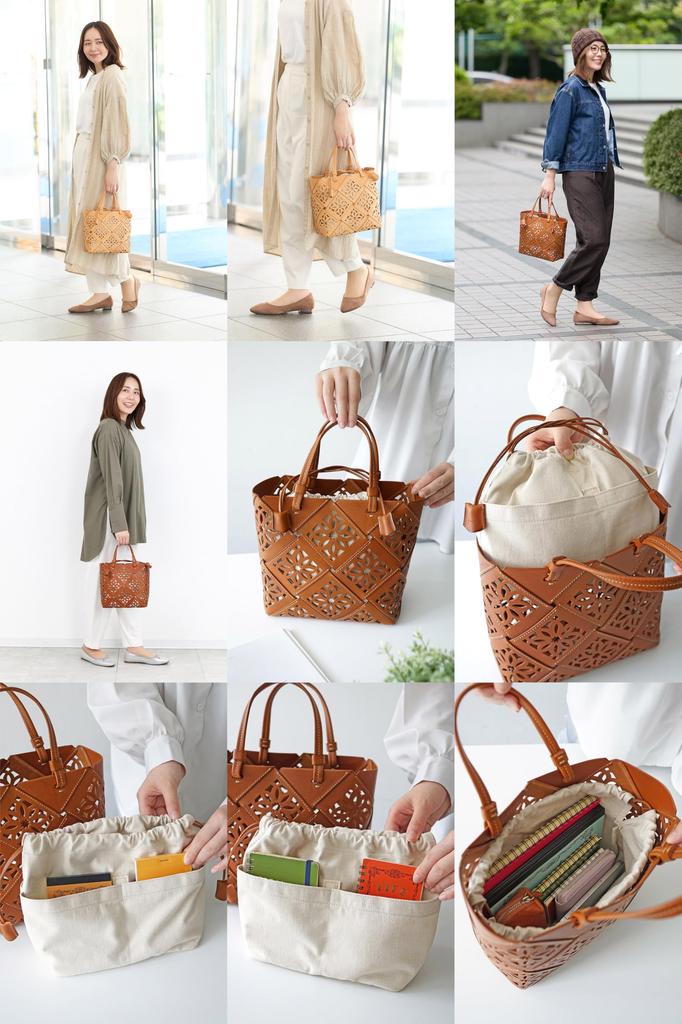 Genten Women's Genuine Leather Tote Bag, Brown, GE-43976-50