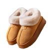 Autumn and Winter Snow Boots Home Indoor Warm and Non-slip Outer Wear Velvet Waterproof and Cold 4.5cm Thick-soled Cotton Slippers Women
