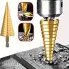 Step Drill Bit, 4-32Mm Coated High-Speed Steel Hole Cutter, Versatile Hex Shank for Metal, Wood, Plastic, And Professional Drilling Equipment