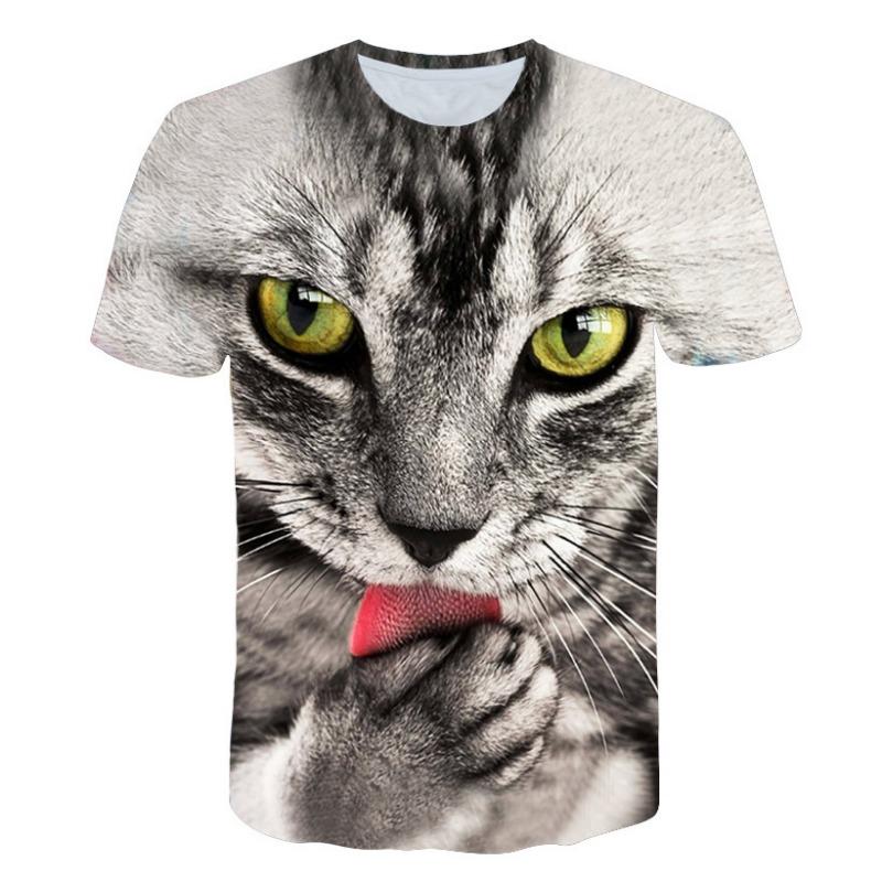 2024 Men/woman High Quality Brand T-shirt Hombre New Men T-shirt Casual Short Sleeve O-neck Fashion Funny Cat Printed 3D T Shirt
