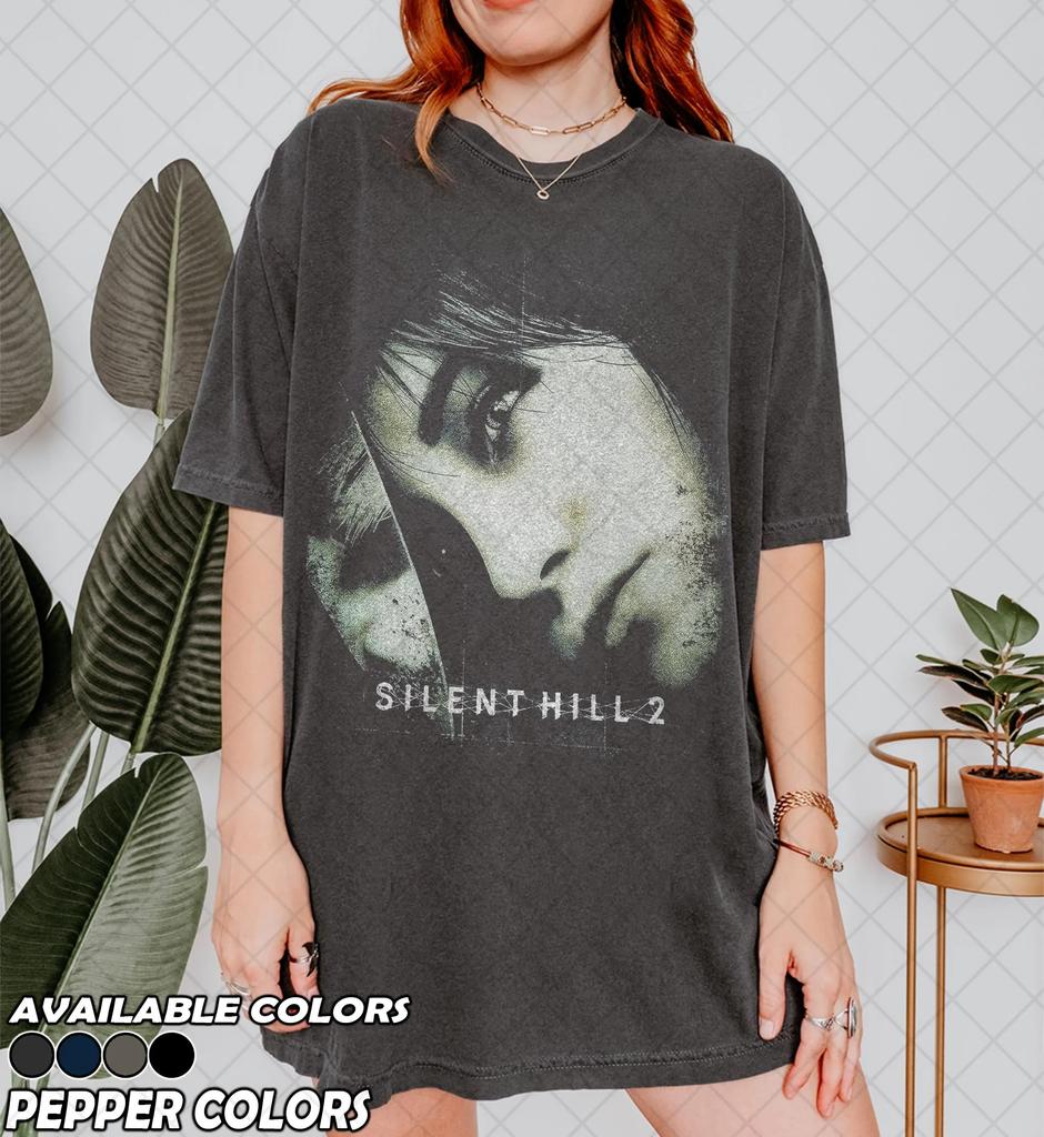 Retro 90s Comfort Colors Style Silent Hill II TShirt Pyramid Head Horror Gaming TShirt Gift for Women and Unisex