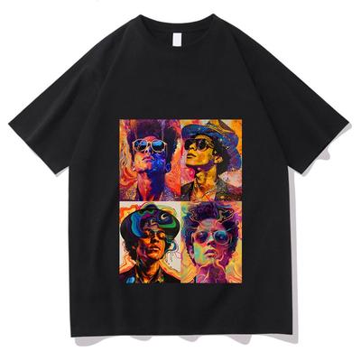 Pop Bruno Mars T-Shirt Grafikdruck Klassischer Trend Baumwolle T-Shirt Sommer Kurzarm Punk T-Shirt Weiche T-Shirts Partner Outfits