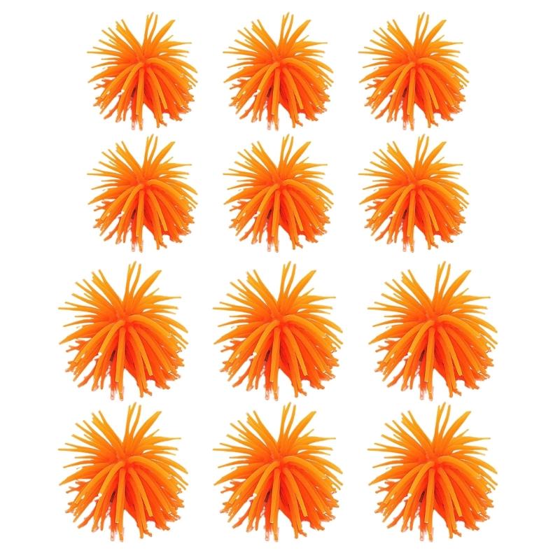 Aquarium Accessories Soft TPR Urchin Decoration Fishtanks Underwater Ornament Landscaping Safety Plant Decors 6Pieces