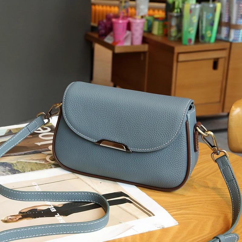 Small Square Bag New Style Shoulder Straps High Quality Textured Cowhide Leather Crossbody Bag for Women's Commuting Shoulder Bag