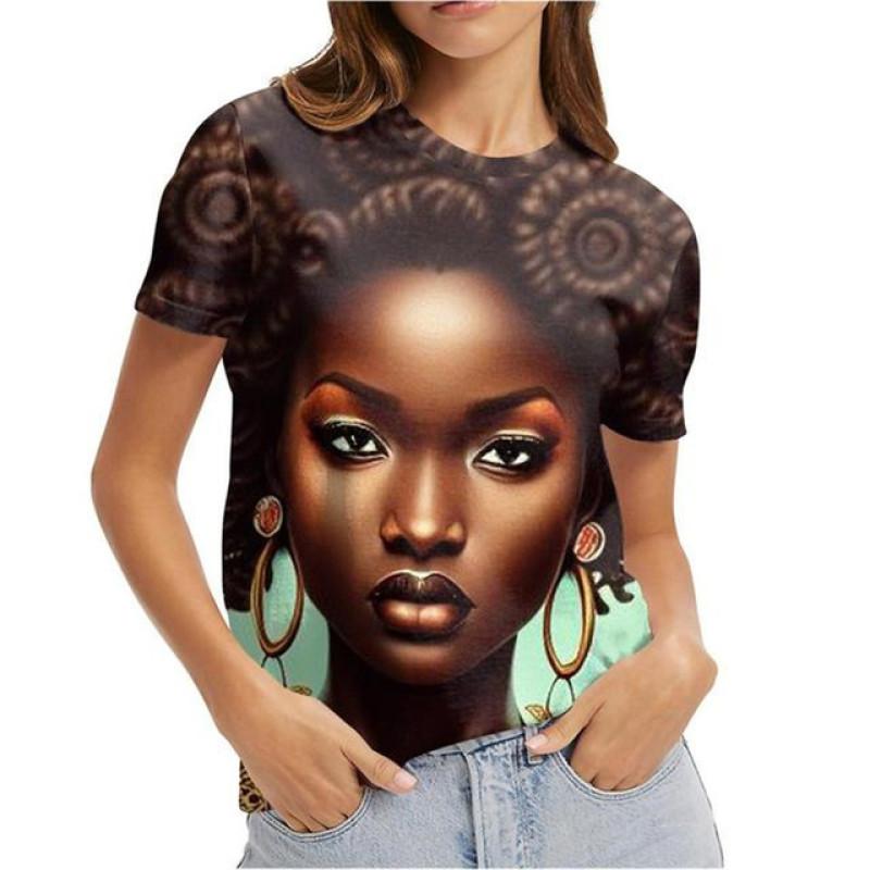 Vielseitige Harajuka Cartoon Mädchen Porträt Druck T-Shirts Damen Pullover Kurzarm Sommer Neu Designer Lässig O-Ausschnitt Weiblich