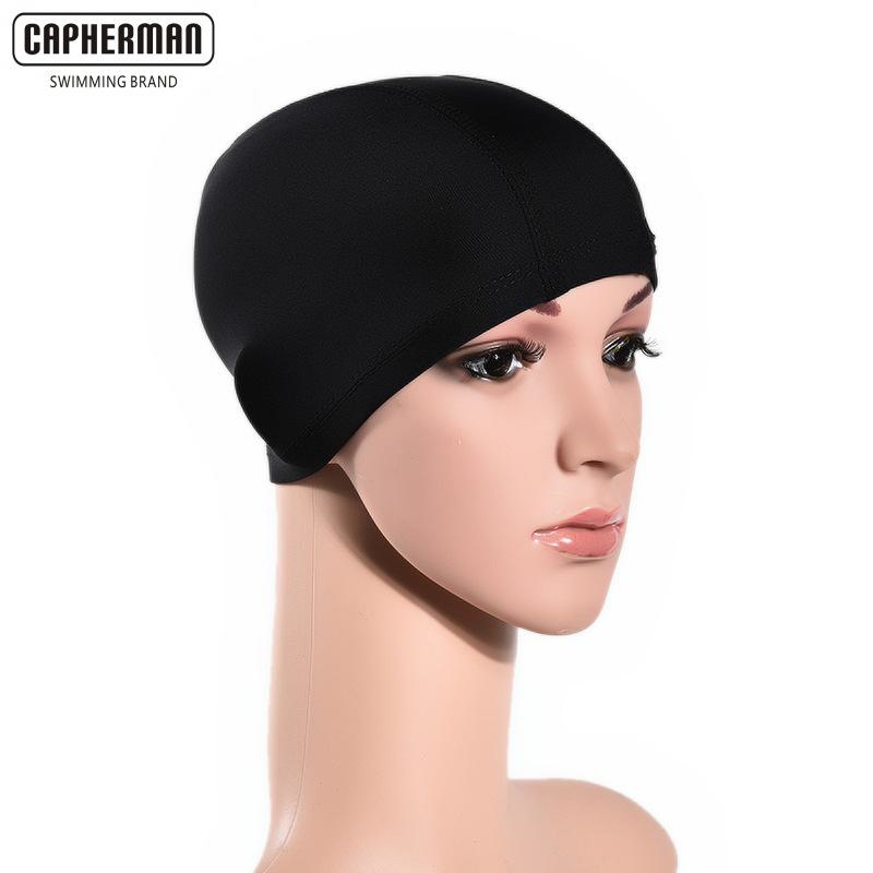 

Шапочка для плавания из дышащей ткани для мужчин и женщин — водонепроницаемая, однотонная, большого размера.