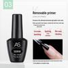 AS Nail Art Anti-Lift Gel No-Wipe Top & Base Coat Light Therapy Transparent Set - Long-Lasting Strengthening.