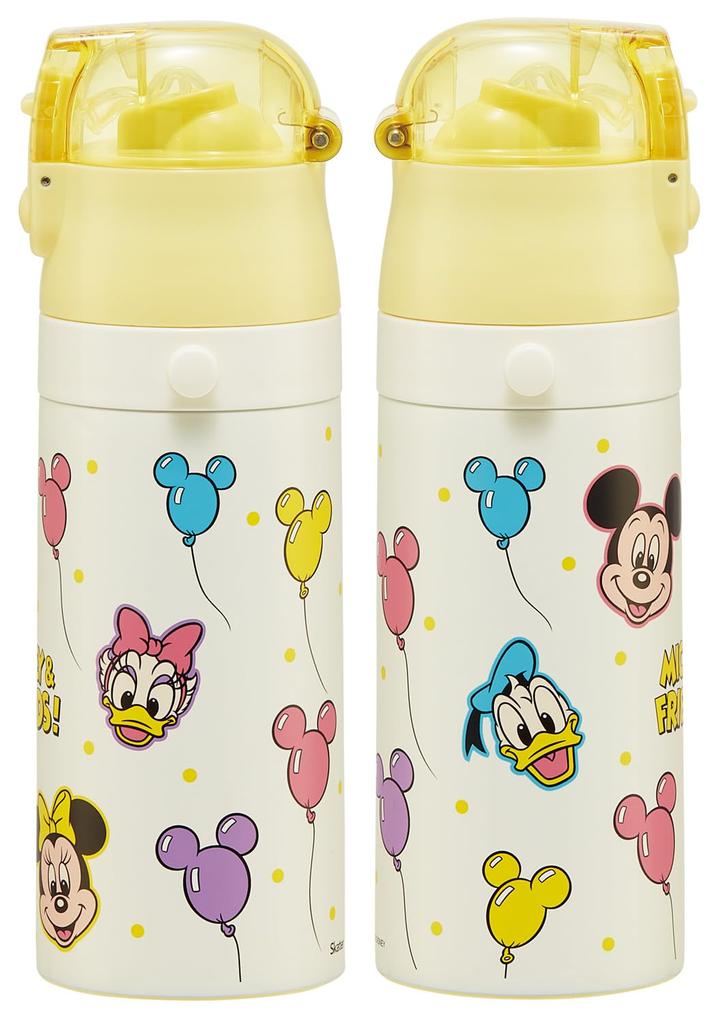 Skater Stainless Steel Water 400ml 350ml and Disney Mickey Friends Small Water Sports Water Bottle with Balloon SKCP368964 Kids' Bottle, 2-Way Design,