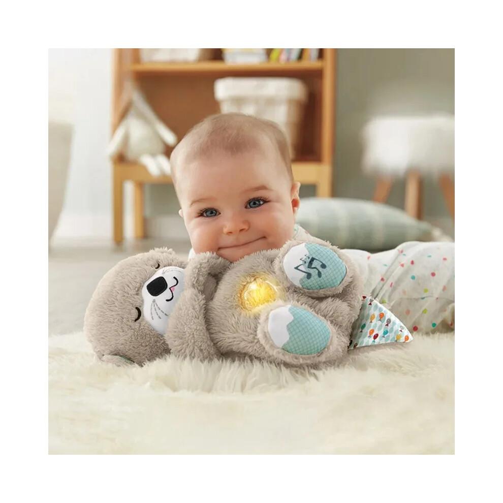 Βρεφικά βελούδινα παιχνίδια μιούζικαλ Breathing Otter Sleep και Playmate Otter με γεμιστά μωρά με ελαφρύ ήχο Νεογέννητα Αισθητήρια Άνετα Δώρα για μωρά