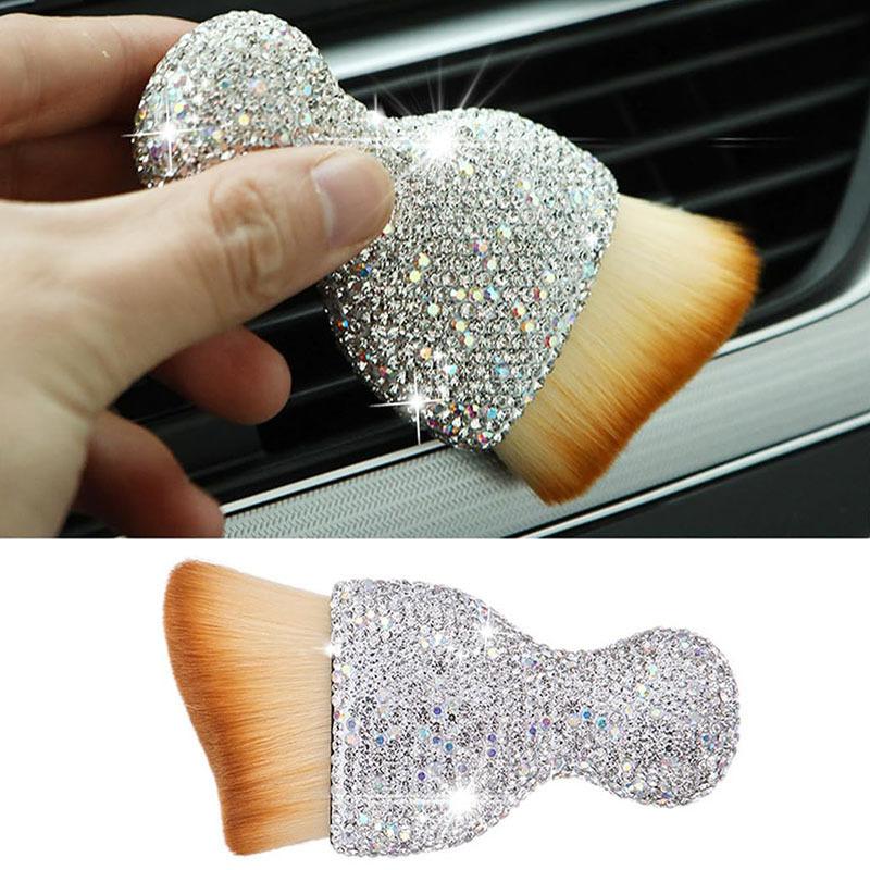 

Bling Diamond Щітка для очищення автомобіля від пилу, інструменти для видалення пилу Чисті інструменти Аксесуари для інтер’єру автомобіля Приладова панель Зазор для випуску повітря NO Rhinestone