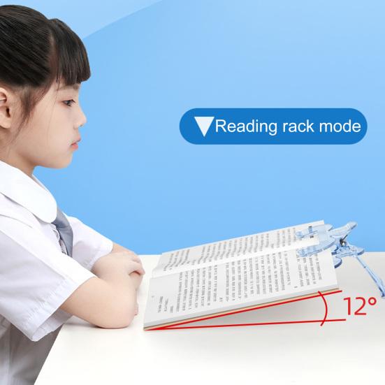 Pince à livre transparente en plastique, support de page de livre, pinces multifonctions, accessoires de lecture pour marque-pages