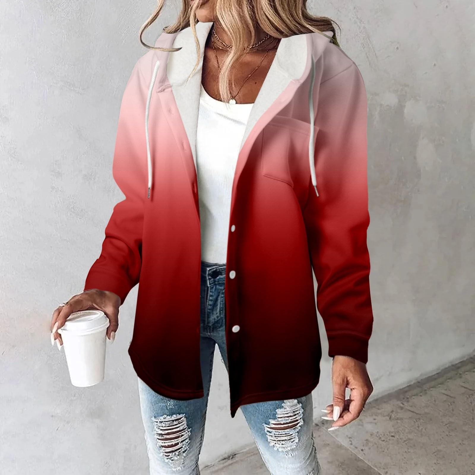 

Флисовые толстовки с капюшоном для женщин, теплая толстовка с принтом, на пуговицах, на шнурке, с капюшоном, куртка, пальто XL