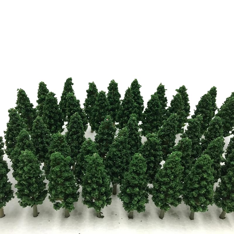 

[DauStage] green cherry blossoms bamboo palm tree willow pine forest model N gauge diorama railway architecture for tree miniature (23.Cedar 5.5cm 30