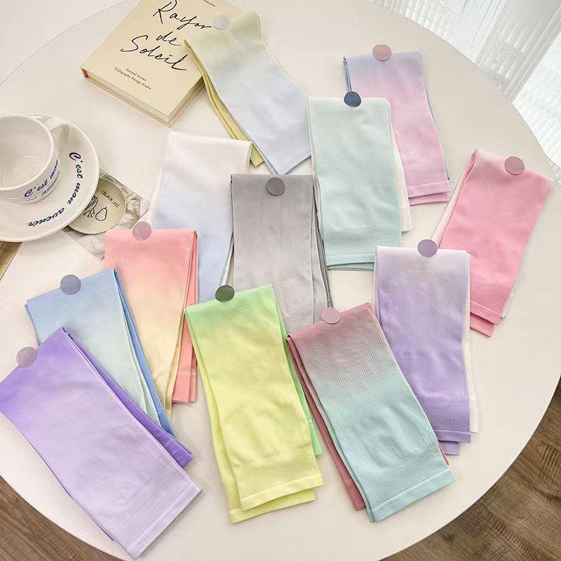 UPF50+ Arm Sleeves Ice Fabric Breathable Quick Dry Running Sportswear Sun UV Protection Long Arm Cover Mountaineering Gloves