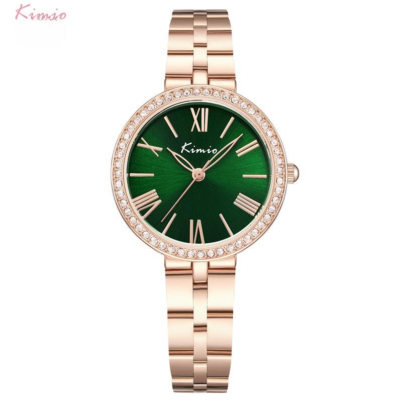 Watch Women's Niche Roman Simple Temperament Steel Bracelet Quartz Rhinestone Watch Women's Model