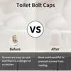 4pcs Universal Toilet Bolt Covers, Round Plastic Push-in Toilet Bolt Covers With Extra Washers, Easy To Install, 1.44 Inches Height