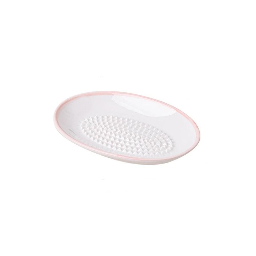 Ellipse Garlic Masher Multi-function Manual Grinder Kitchen Utensil Ceramic Grinder Baby Food Pink Ellipse