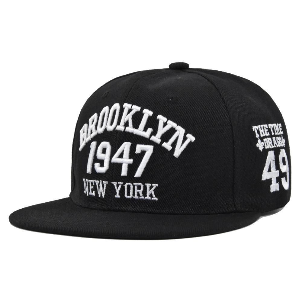 1947 Brooklyn Κεντητό Snapback Καπέλο Υψηλής Ποιότητας Καπέλο Μπέιζμπολ Ανδρικό Ευέλικτο Σχέδιο Casual Ρυθμιζόμενο Hip Hop Αθλητικό Καπέλο